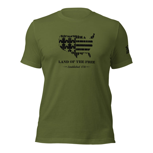 Land of the Free all black - Unisex t-shirt